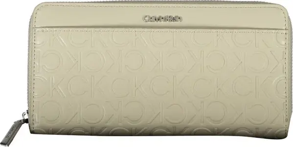 Beige Polyurethane Women Wallet