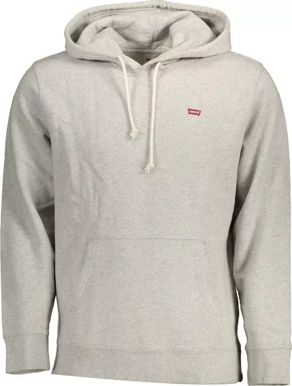 Gray Cotton Men Sweatshirt