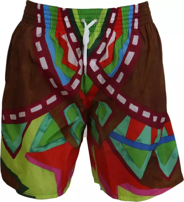 Multicolor Printed Men Beachwear Swimwear Short