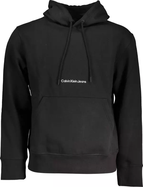 Black Cotton Men's Sweatshirt