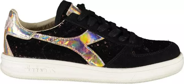 Black Leather Women Sneaker