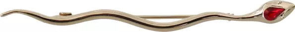 Silver Brass Crystal Spilla Serpente Brooch Pin