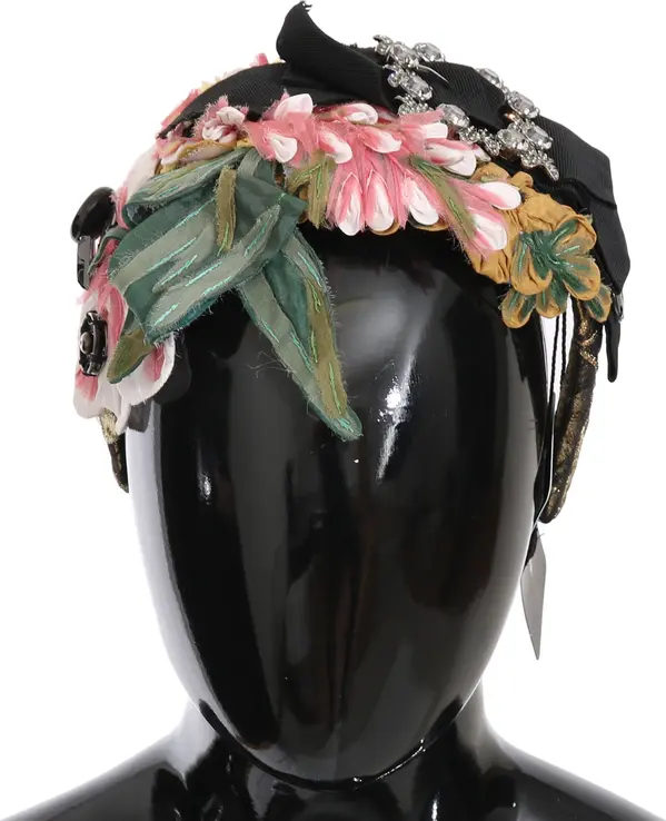 Multicolor Tiara Floral Crystal Bow Diadem Headband