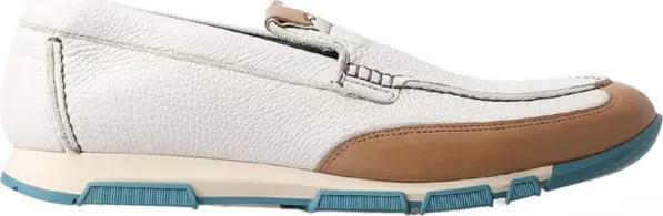 White Leather Loafers Moccasins Shoes