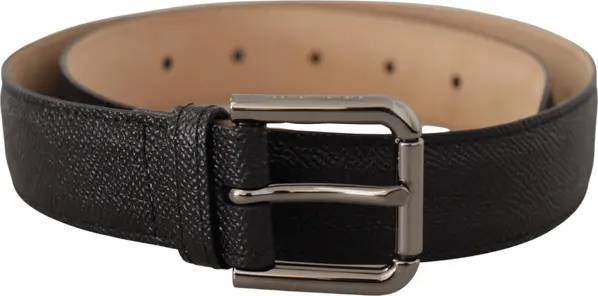 Black Calf Leather Brown Backend Belt