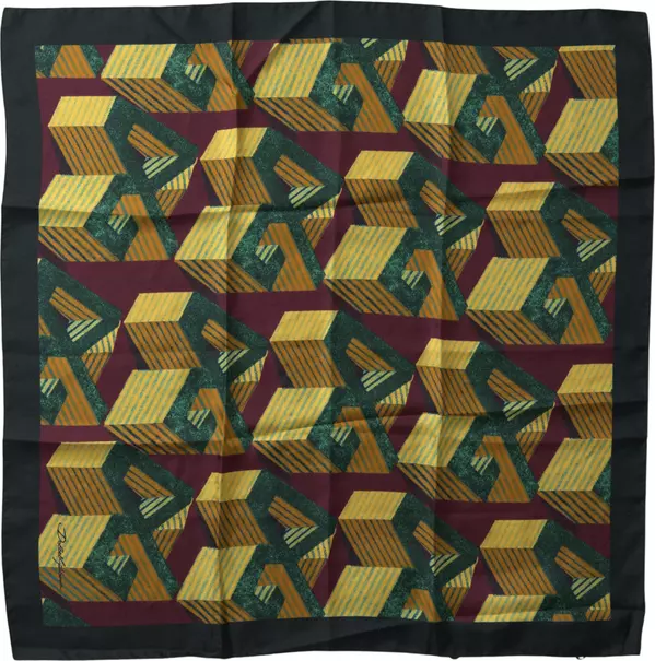 Multicolor Printed Square Handkerchief Scarf