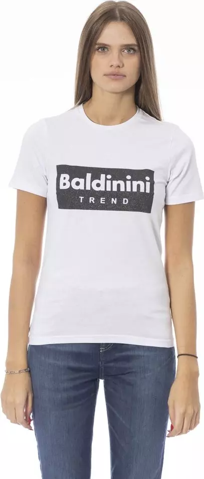 White Cotton Women T-Shirt