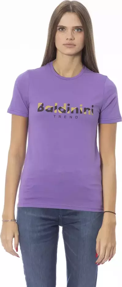 Purple Cotton Women T-Shirt
