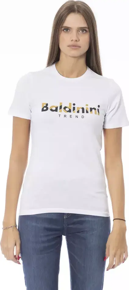 White Cotton Women T-Shirt