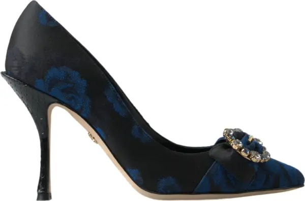 Blue Floral Ayers Crystal Pumps Shoes