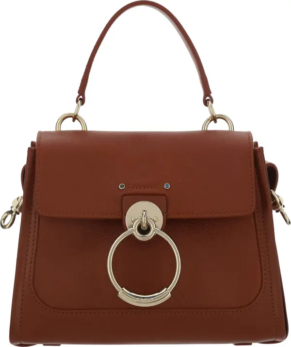 Brown Calf Leather Tess Handbag