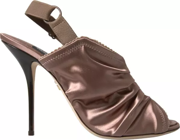 Light brown Slingback Corset Style Fastening stiletto heels