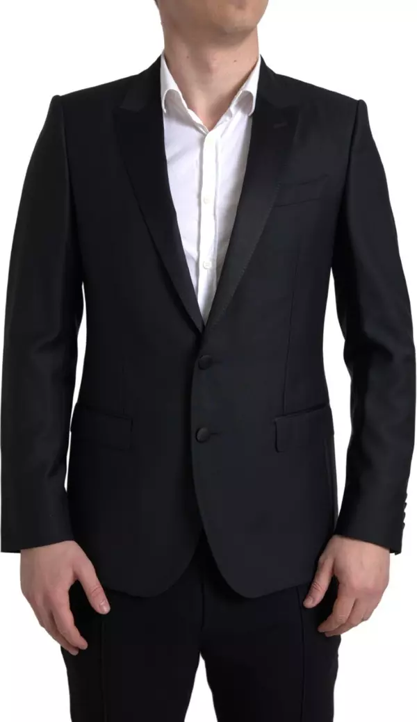 Black Wool Single Breasted MARTINI Blazer