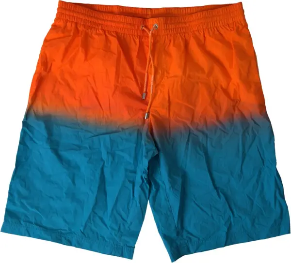 Orange Blue Gradient Beachwear Swimwear Shorts