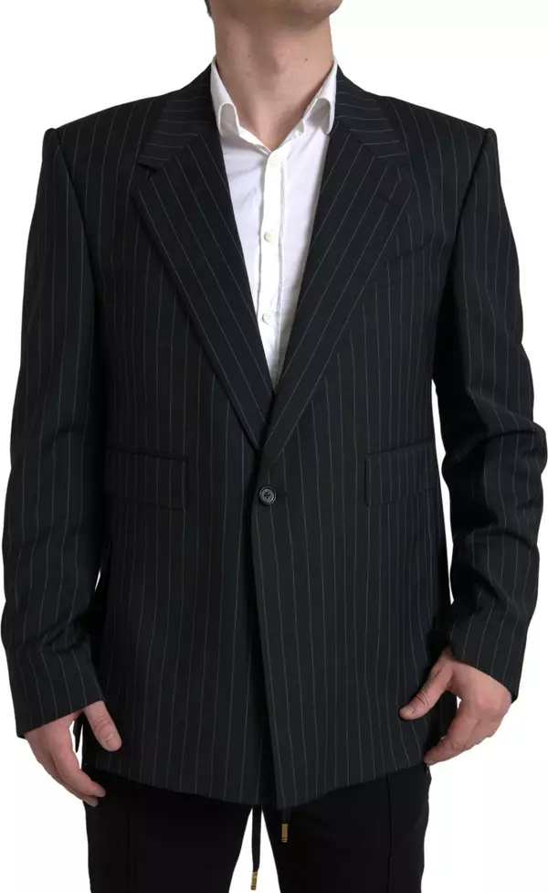 Black Stripe Single Breasted SICILIA Blazer