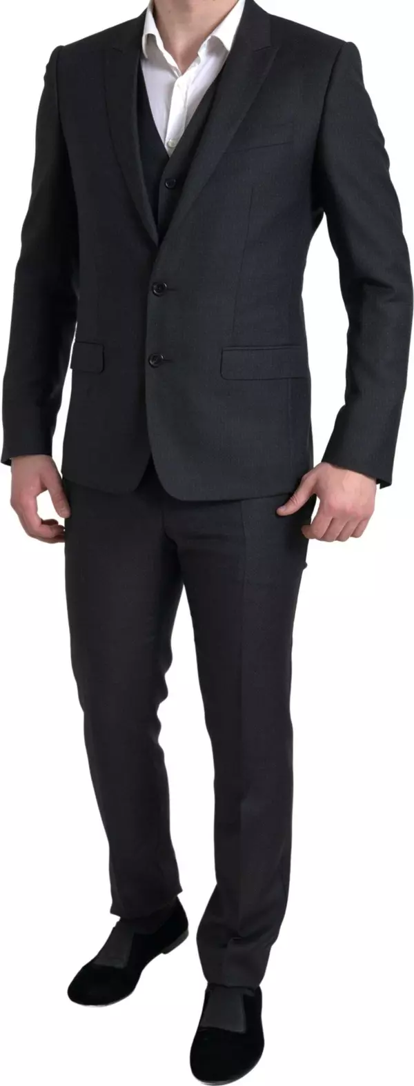 Black 3 Piece Single Breasted MARTINI Suit