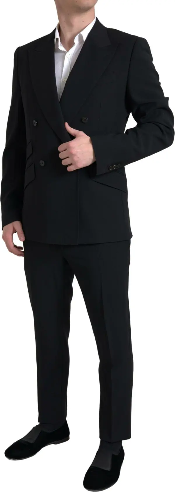 Black 2 Piece Double Breasted SICILIA Suit
