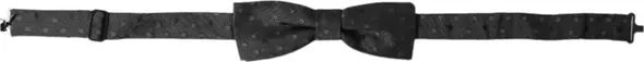 Gray Polka Dot Silk Adjustable Neck Men Papillon Bow Tie