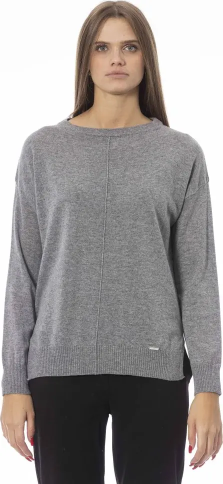 Gray Viscose Women Sweater