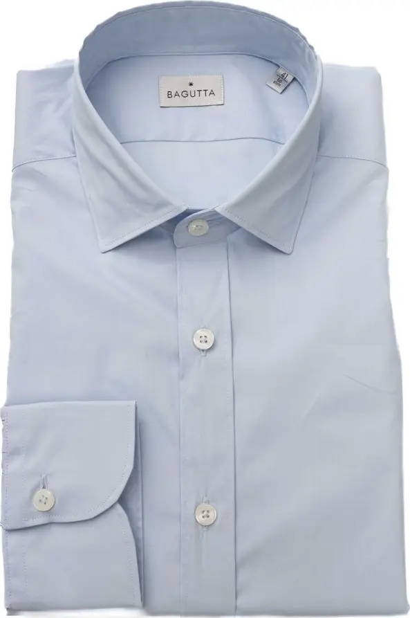 Light Blue Cotton Men Shirt
