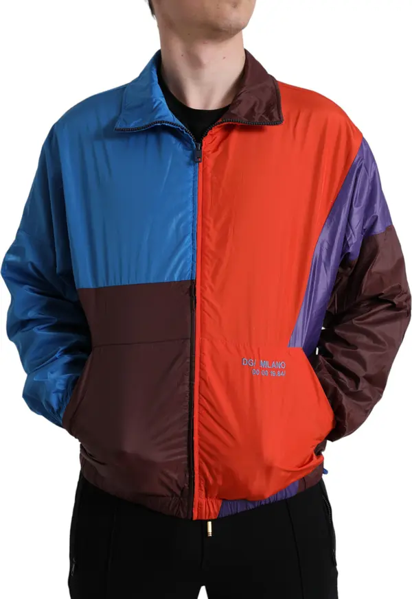 Multicolor Color Windbreaker Jacket