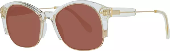 Gold Acetate & Metal Sunglasses