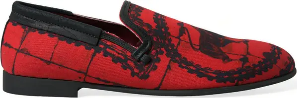 Red Black Torero Loafers Slippers Men Shoes