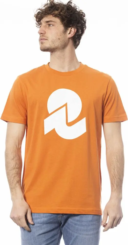 Orange Cotton Men T-Shirt