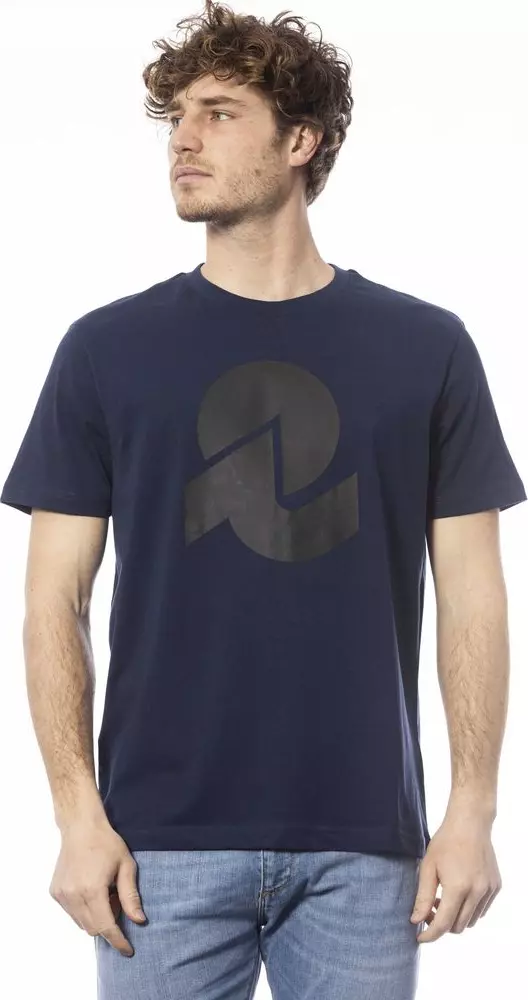 Blue Cotton Men's T-Shirt
