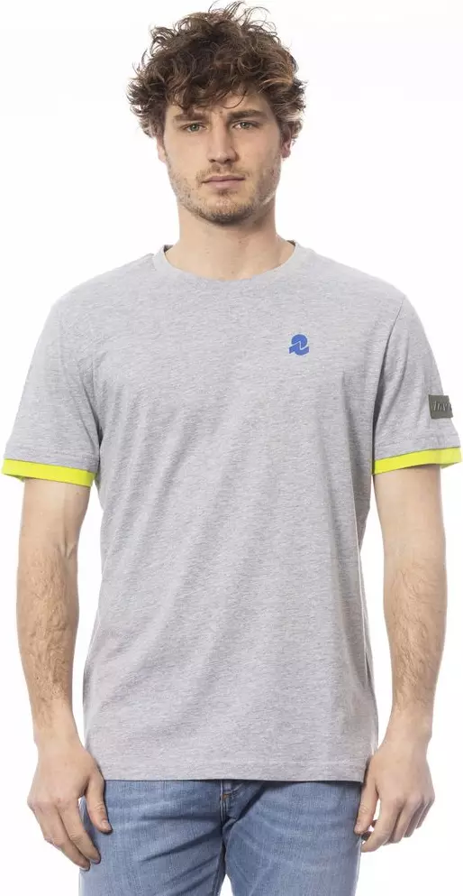 Gray Cotton Men T-Shirt