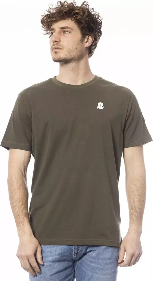 Green Cotton Men T-Shirt