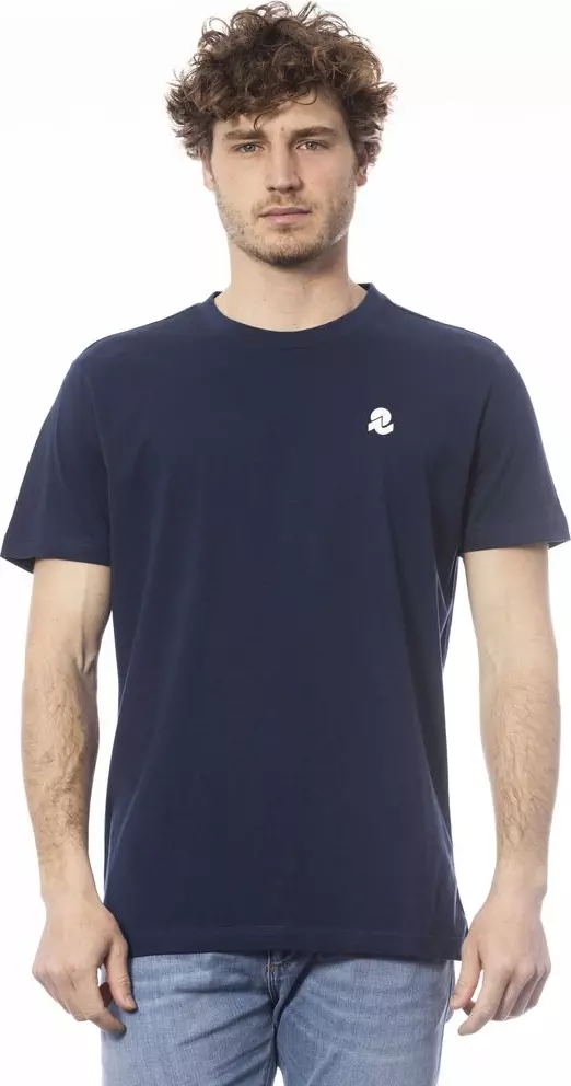 Blue Cotton Men T-Shirt