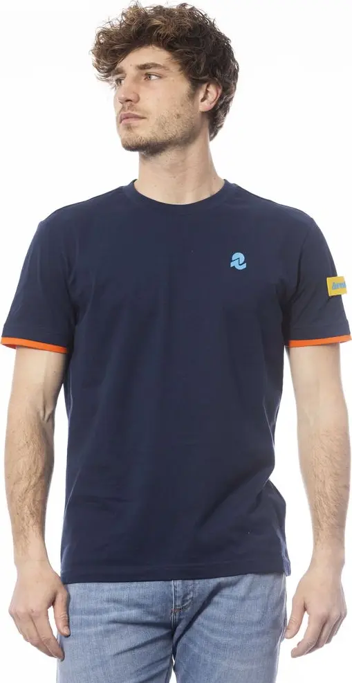 Blue Cotton Men's T-Shirt