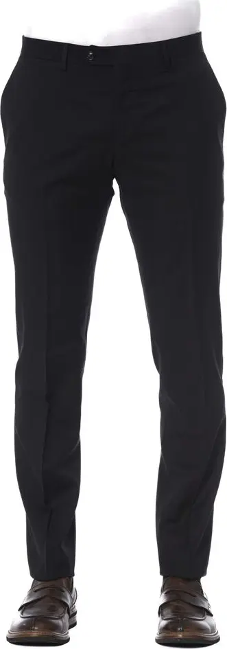 Black Virgin Wool Men Pant