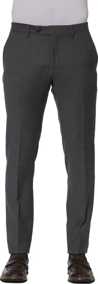 Gray Wool Men Trouser
