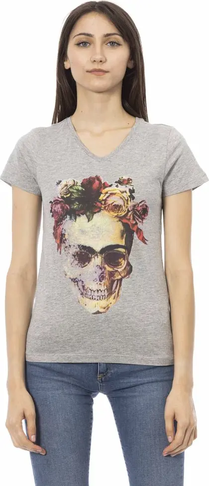 Gray Cotton Women Top