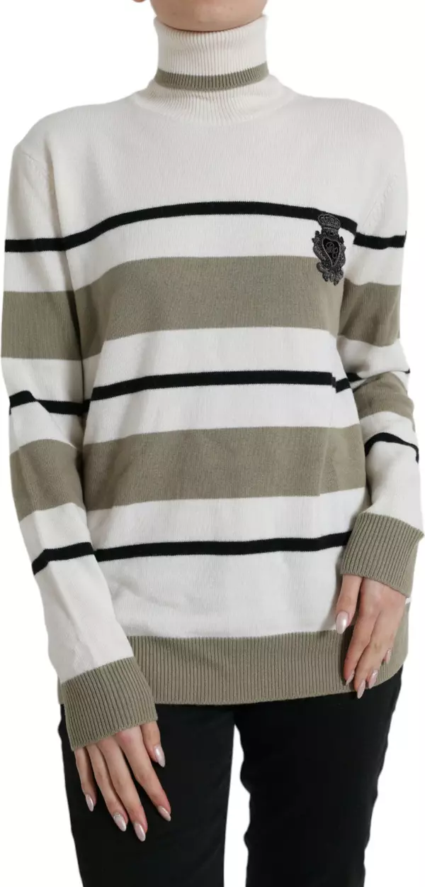 Multicolor Stripe Wool Logo Pullover Sweater