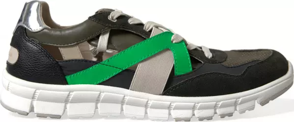 Multicolor Leather Suede Low Top Sneakers Shoes