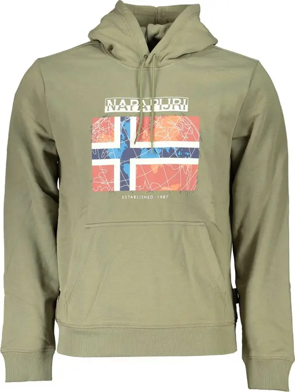 "Verde Cotton Men's Sweatshirt with Hood"