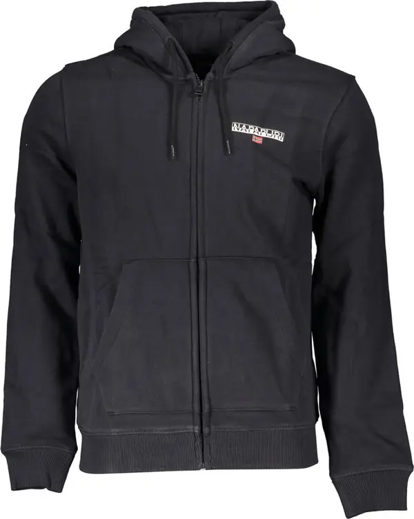 Black Cotton Men's Hoodie