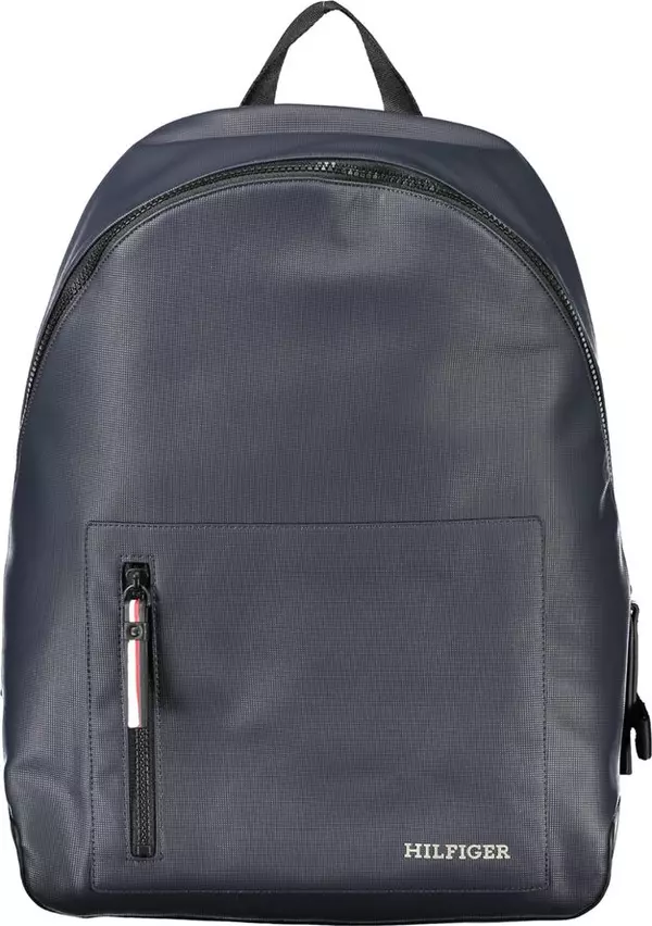 Blu Polyurethane Men Backpack