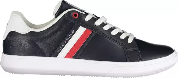 Blue Leather Men Sneaker