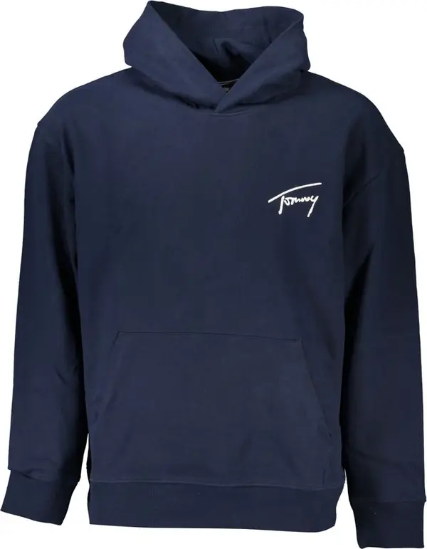 Blue Cotton Men's Hoodie