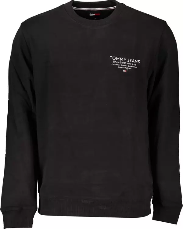 Black Cotton Men's Sweatshirt