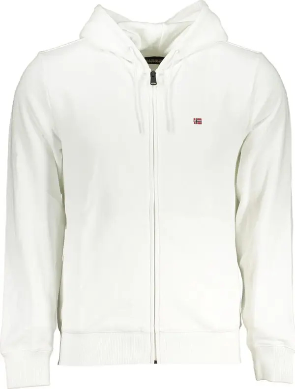White Cotton Men's Hoodie