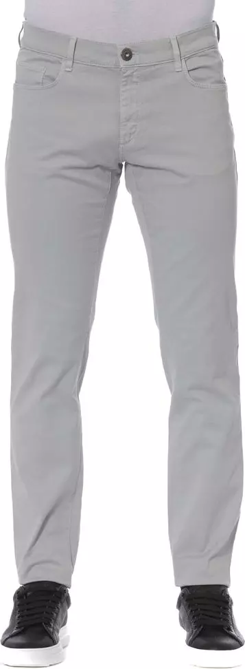 Gray Cotton Men Jeans
