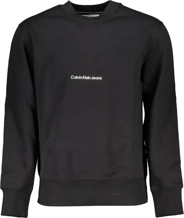 Black Cotton Men's Sweatshirt