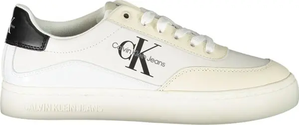 White Polyurethane Women Sneaker