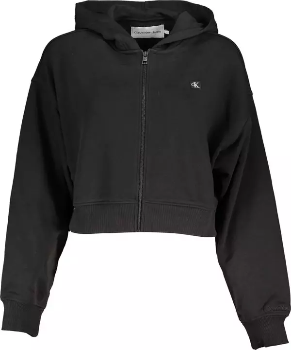 Black Cotton Women's Sweatshirt