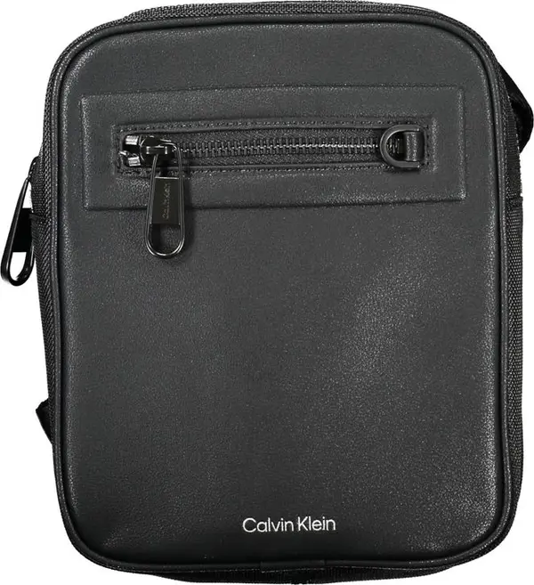 Black Polyester Men's Shoulder Bag